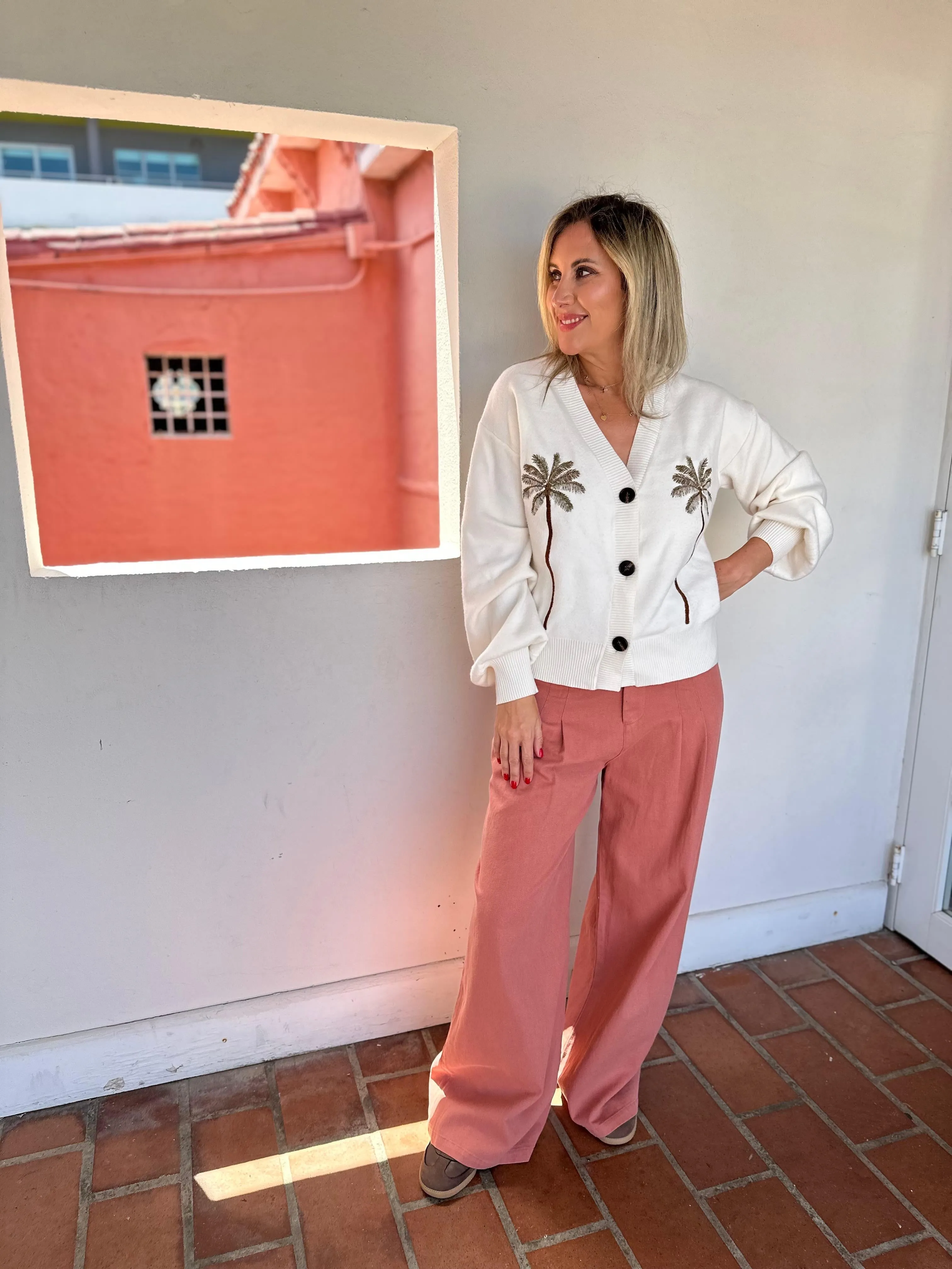 Cotton Wide Leg Pant
