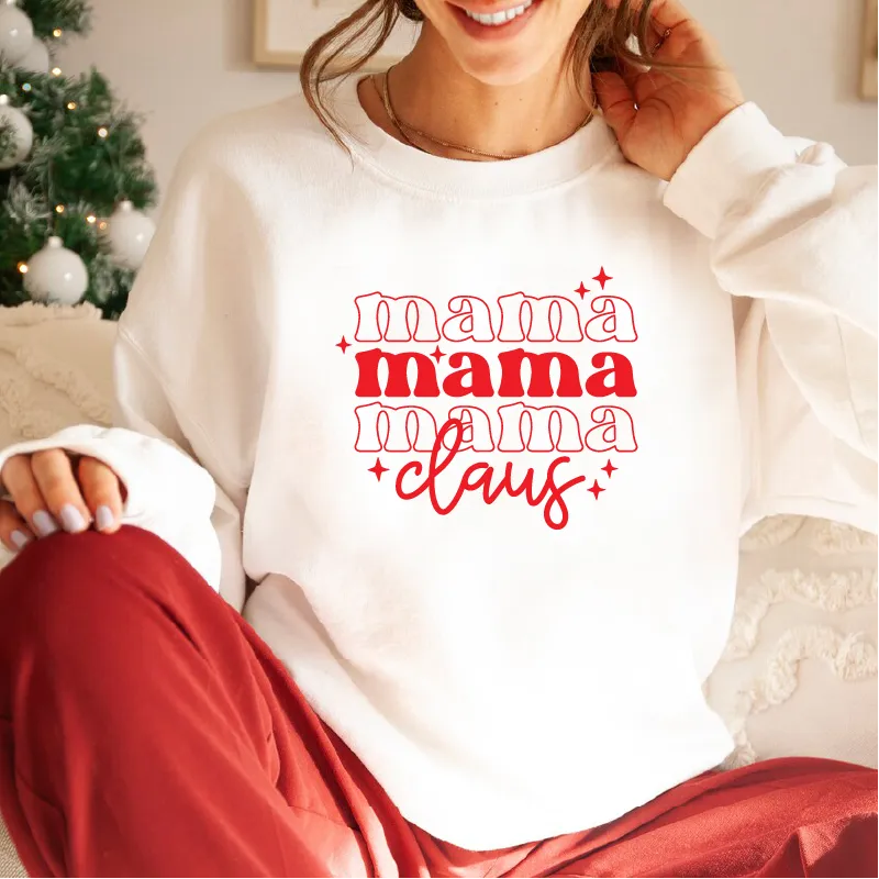 Daddy Claus Mama Claus Baby Claus Little Claus Matching Family Christmas Sweatshirts