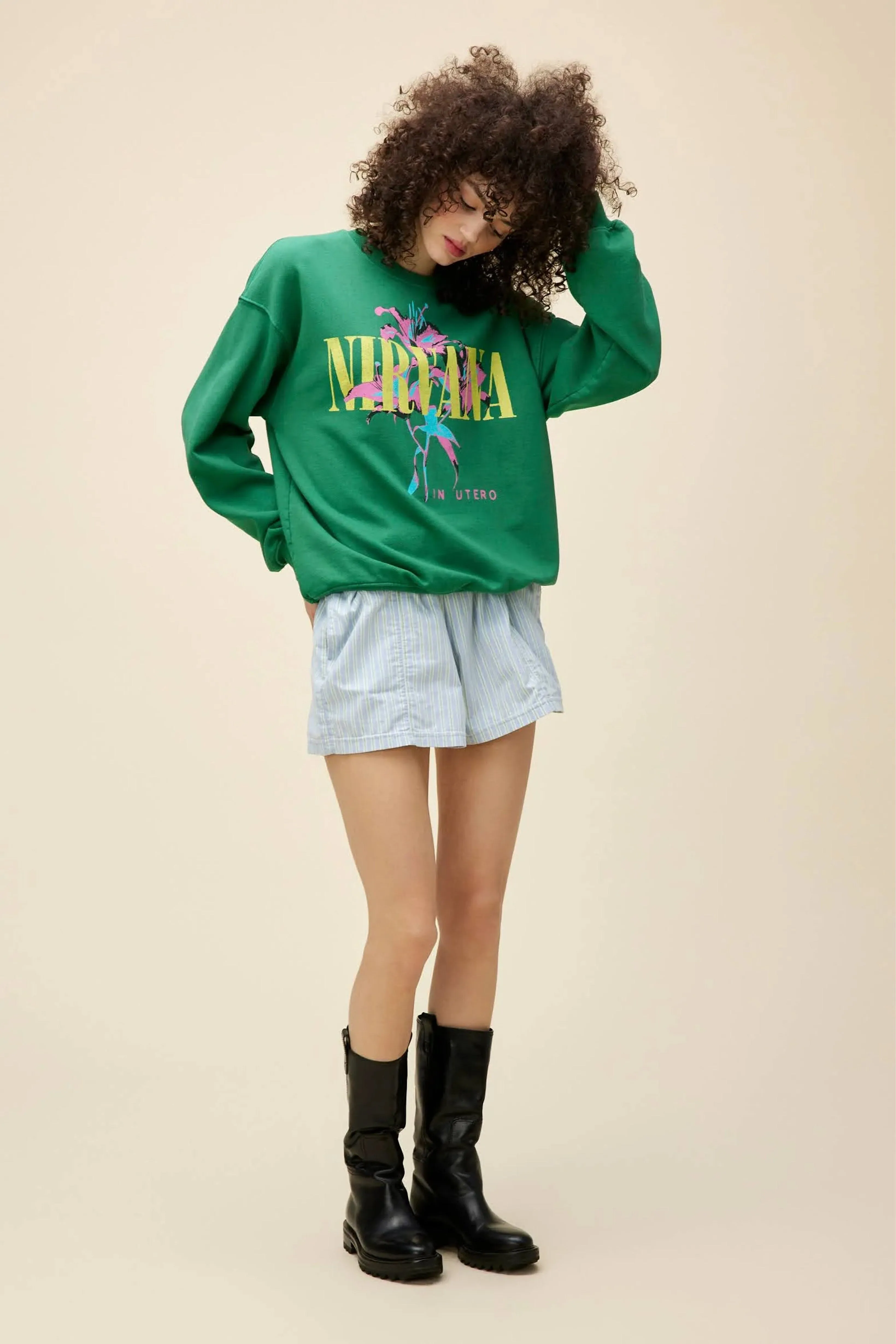 DAYDREAMER | Nirvana Lilies BF Crew - Jade