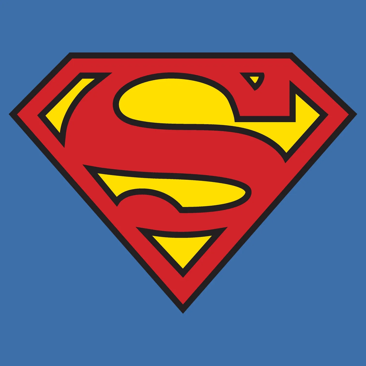 DC Comics Superman Logo Classic Official Men's T-shirt (Blue)