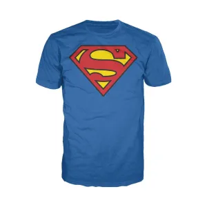 DC Comics Superman Logo Classic Official Men's T-shirt (Blue)