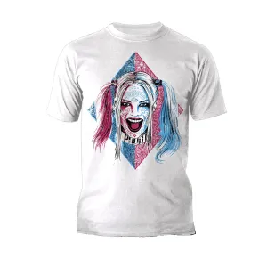 DC Suicide Squad Harley Quinn Lil Face Official Men's T-Shirt (White)