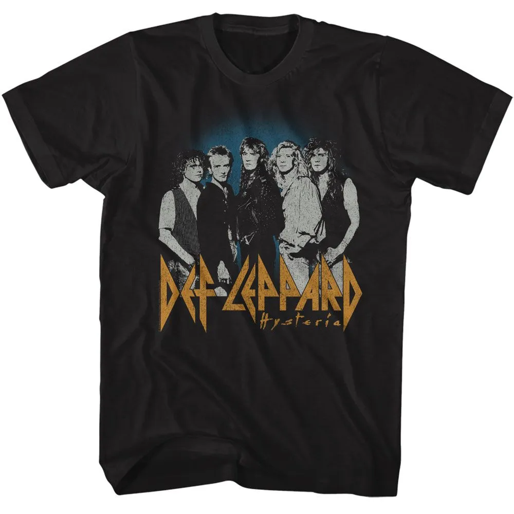 Def Leppard Blue Fade Background T-Shirt