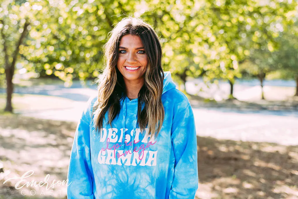 DG Blue Tie Dye Detailed PR Hoodie
