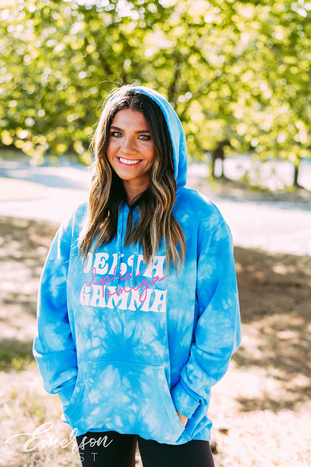 DG Blue Tie Dye Detailed PR Hoodie