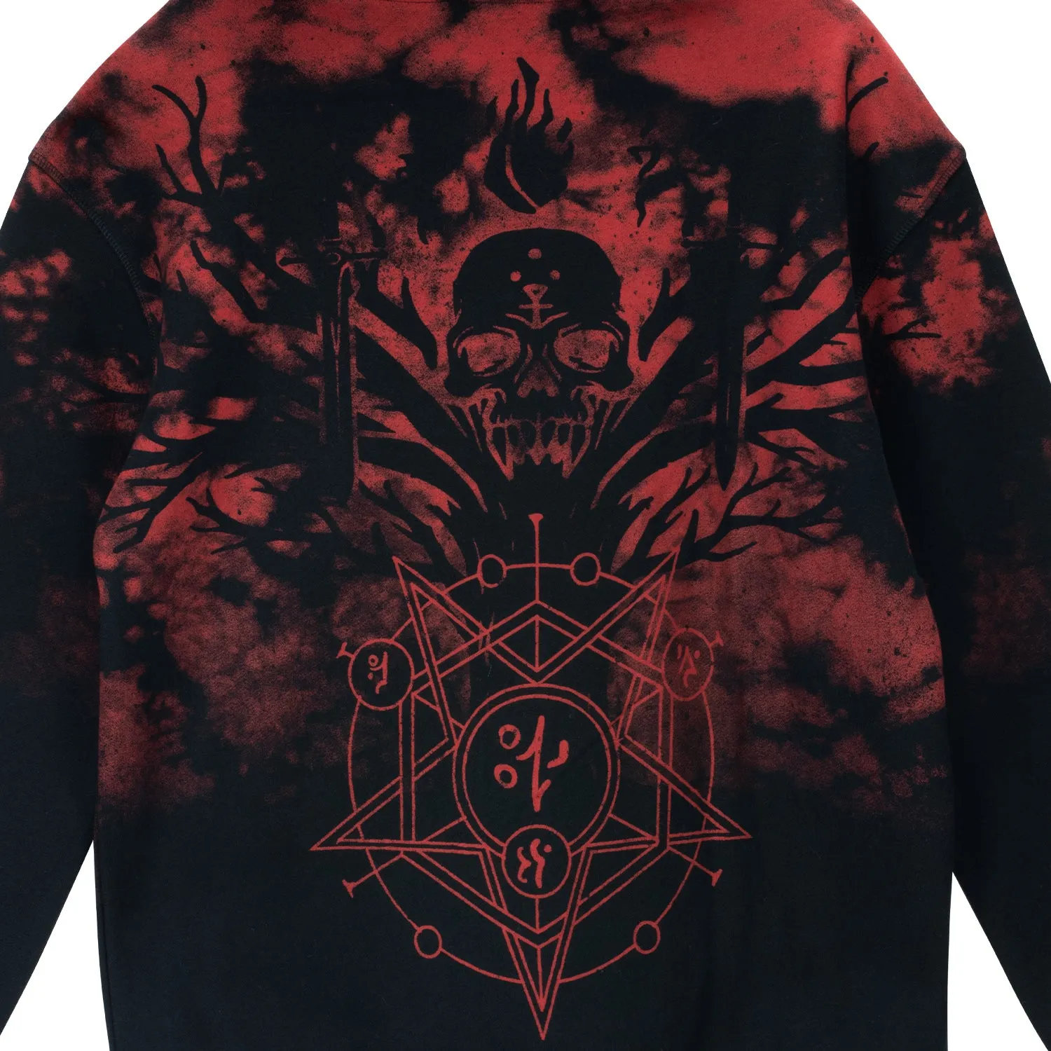 Diablo IV Black Tie-Dye Pullover Hoodie