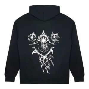 Diablo IV Sorcerer Sigil Black Zip-Up Hoodie