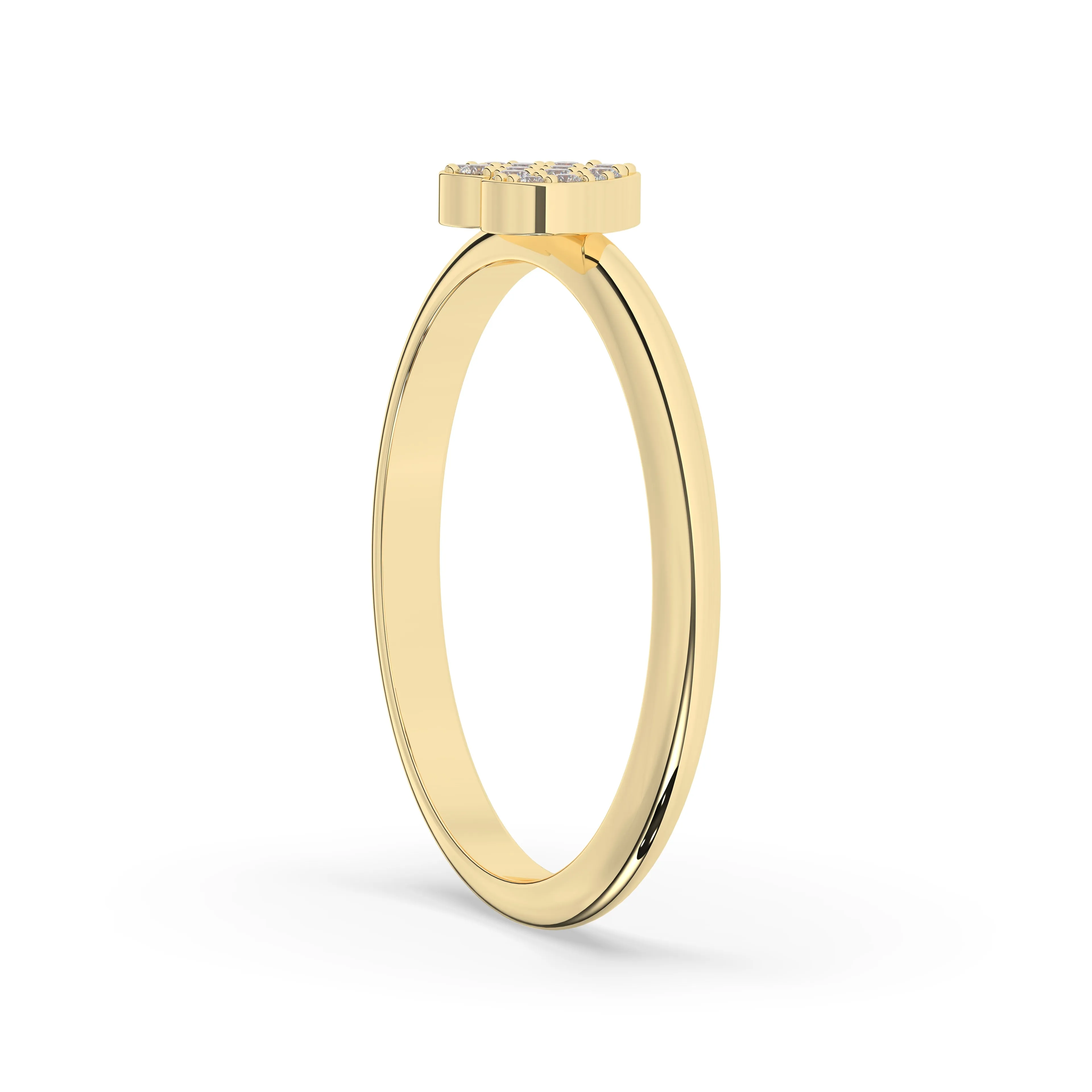 Diamond Pave Heart Ring