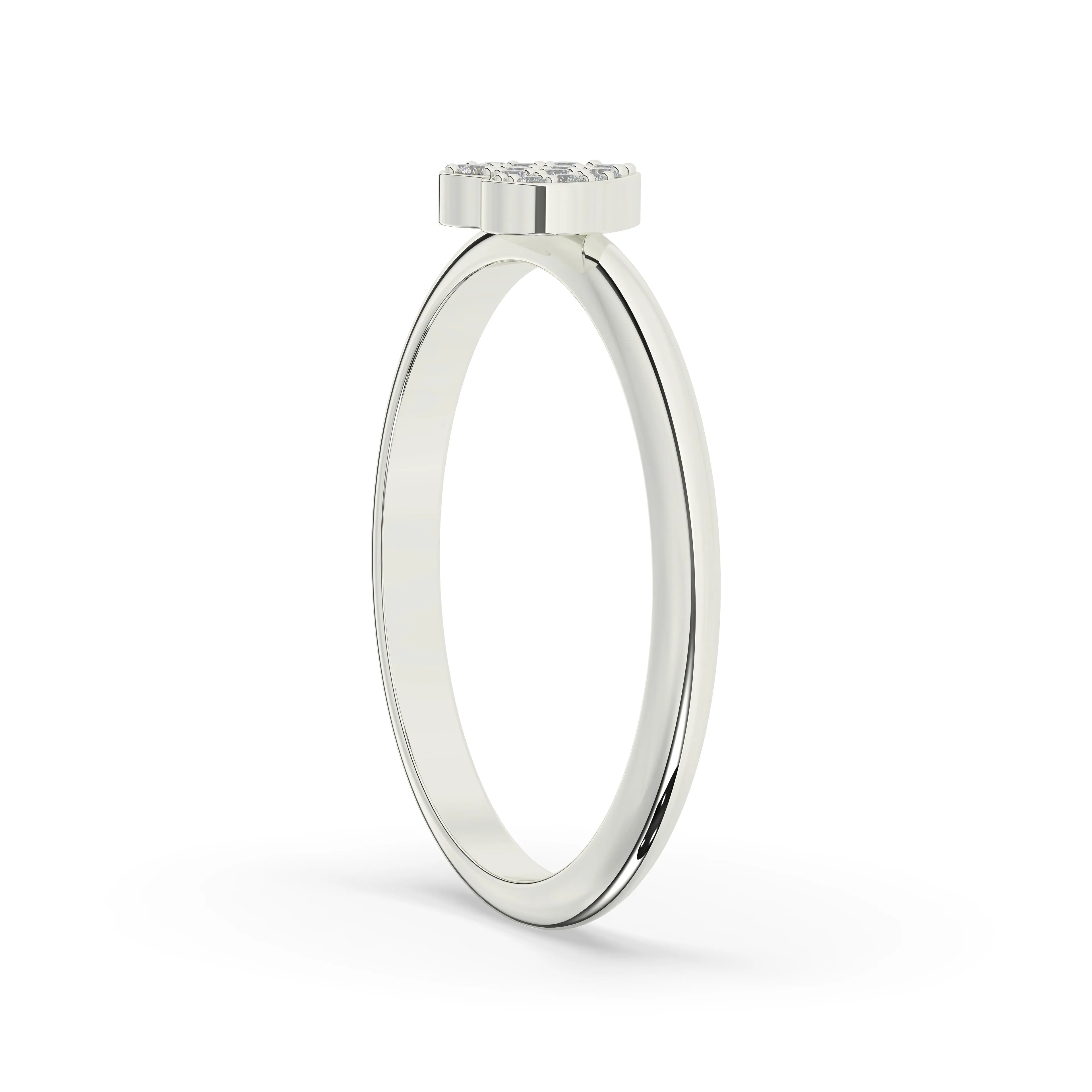 Diamond Pave Heart Ring