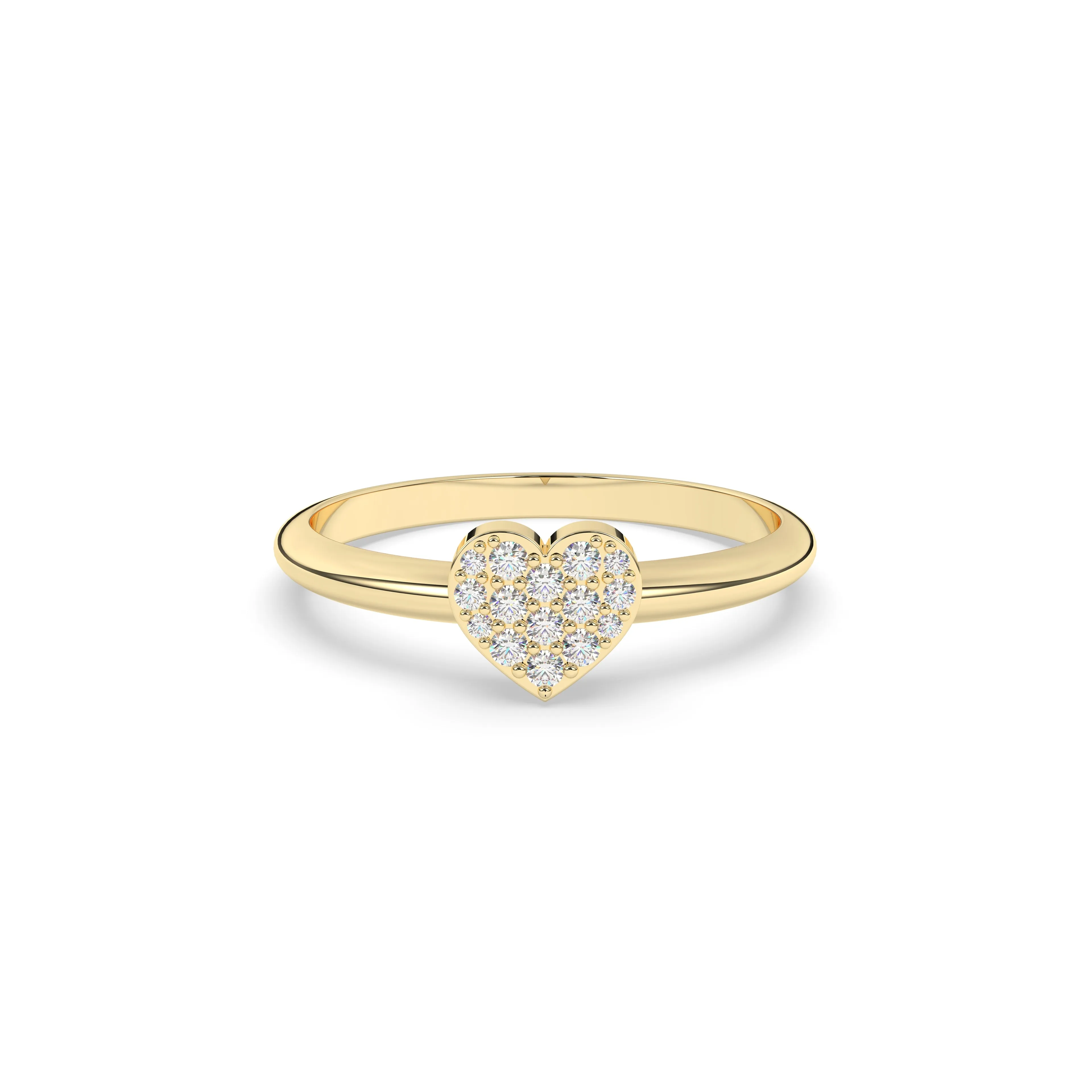 Diamond Pave Heart Ring
