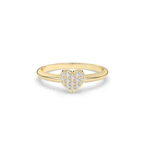 Diamond Pave Heart Ring
