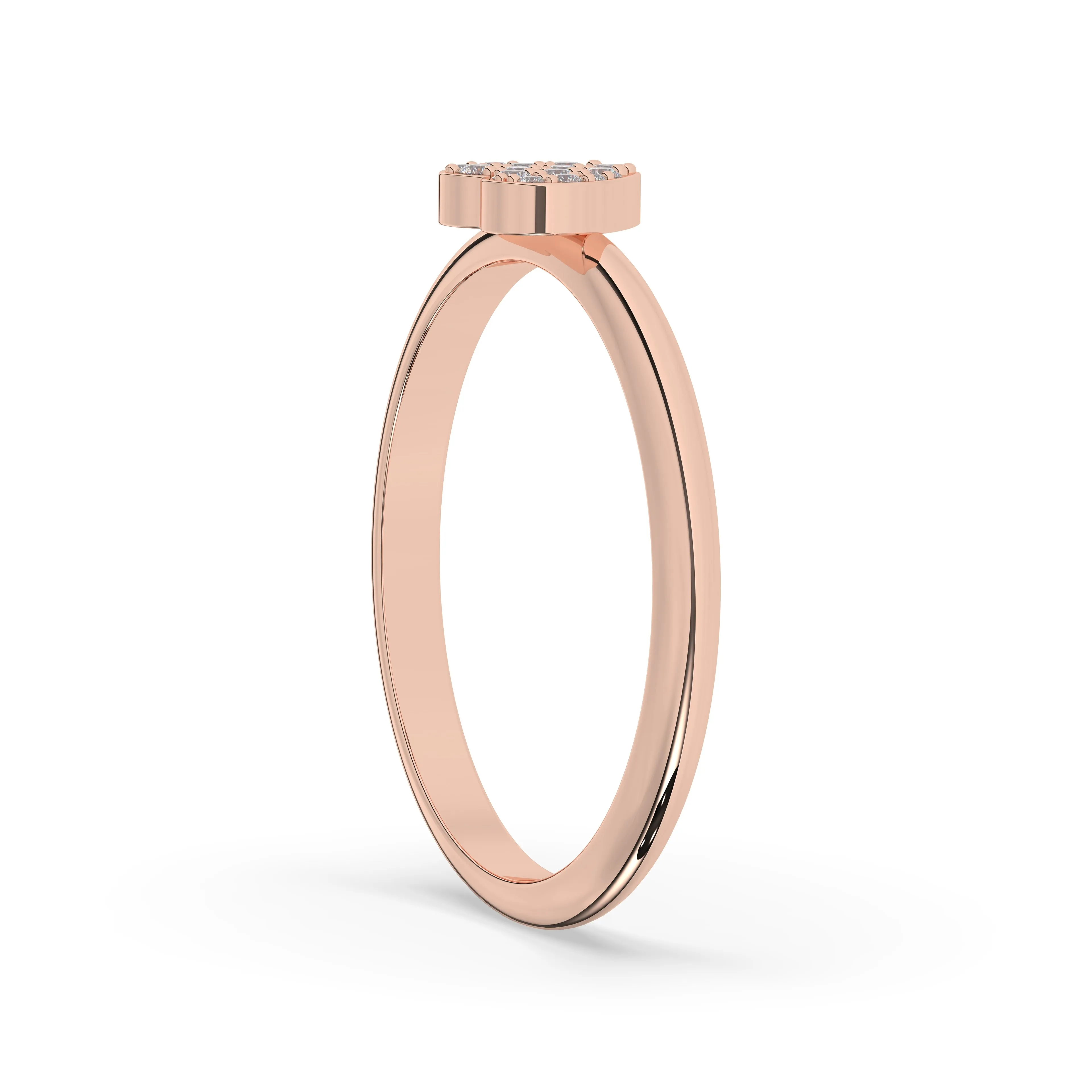 Diamond Pave Heart Ring