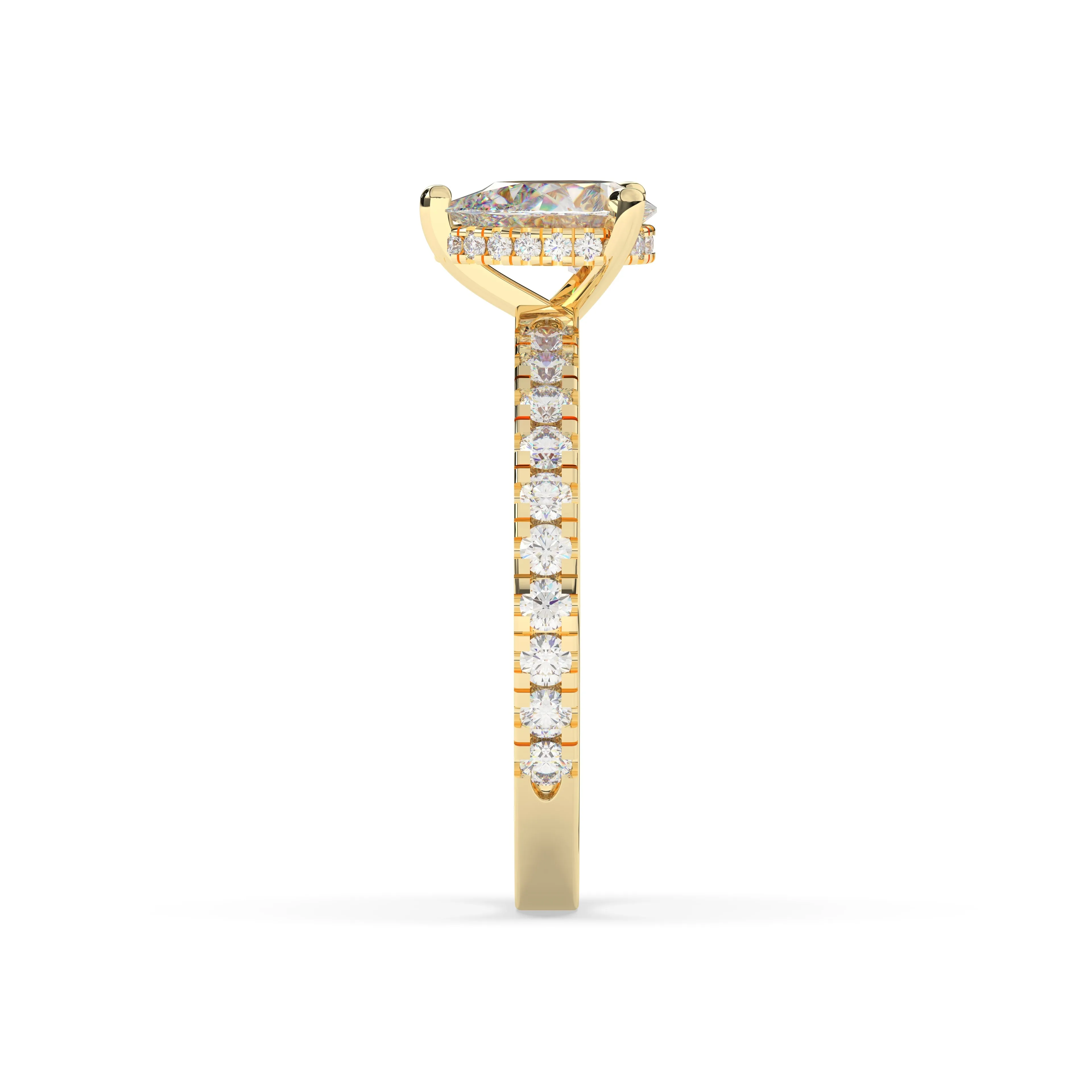 Diamond Pear Solitaire Engagement Ring