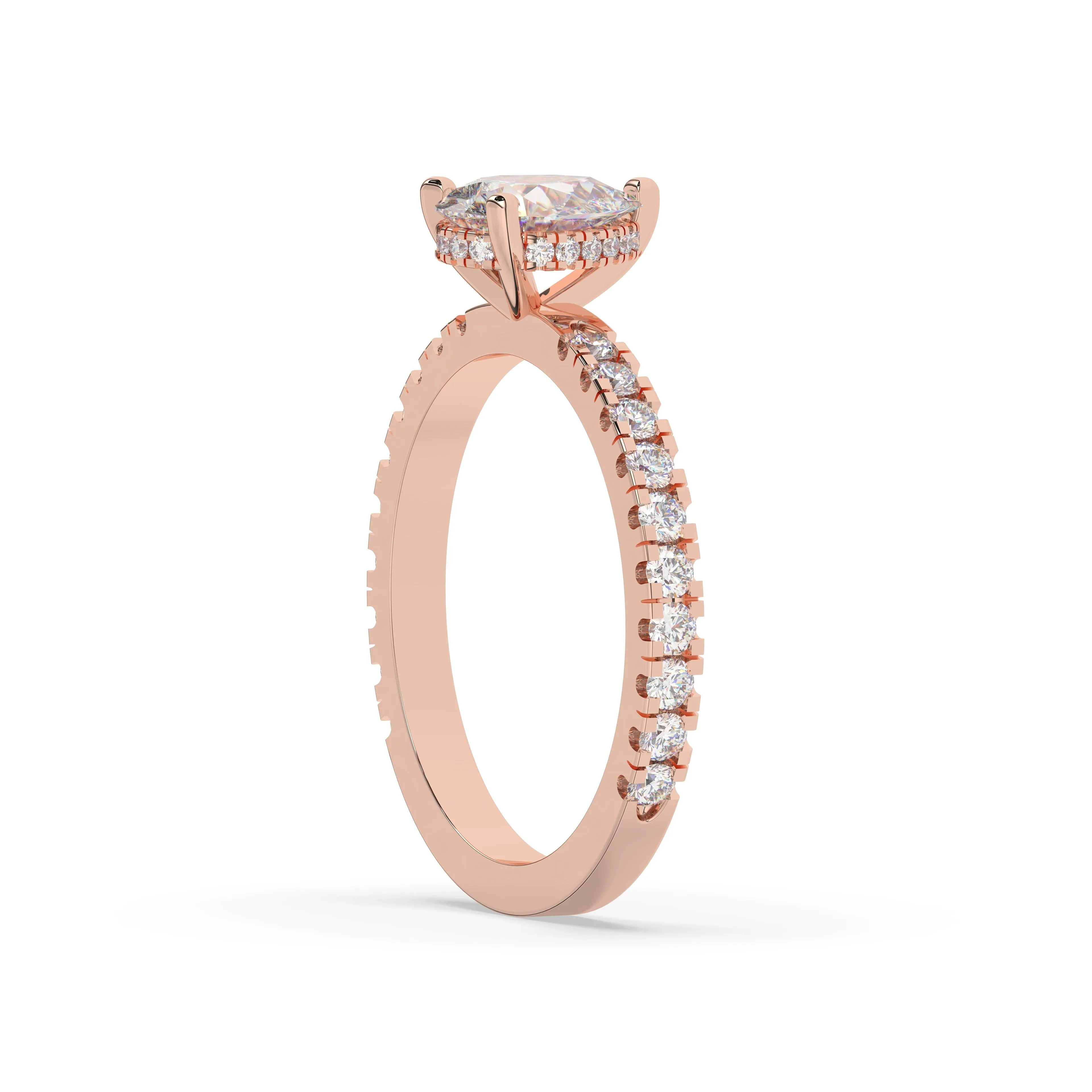 Diamond Pear Solitaire Engagement Ring