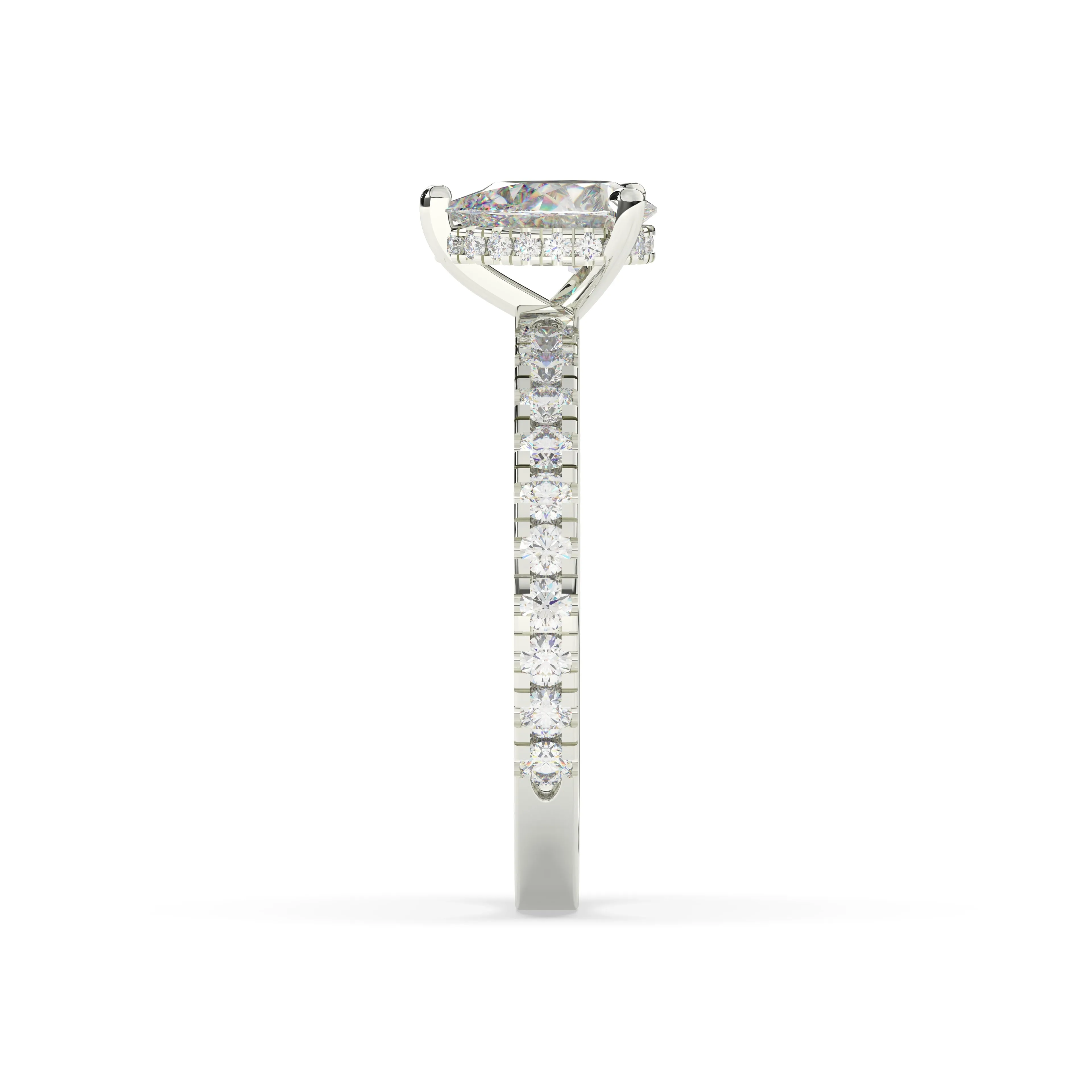 Diamond Pear Solitaire Engagement Ring