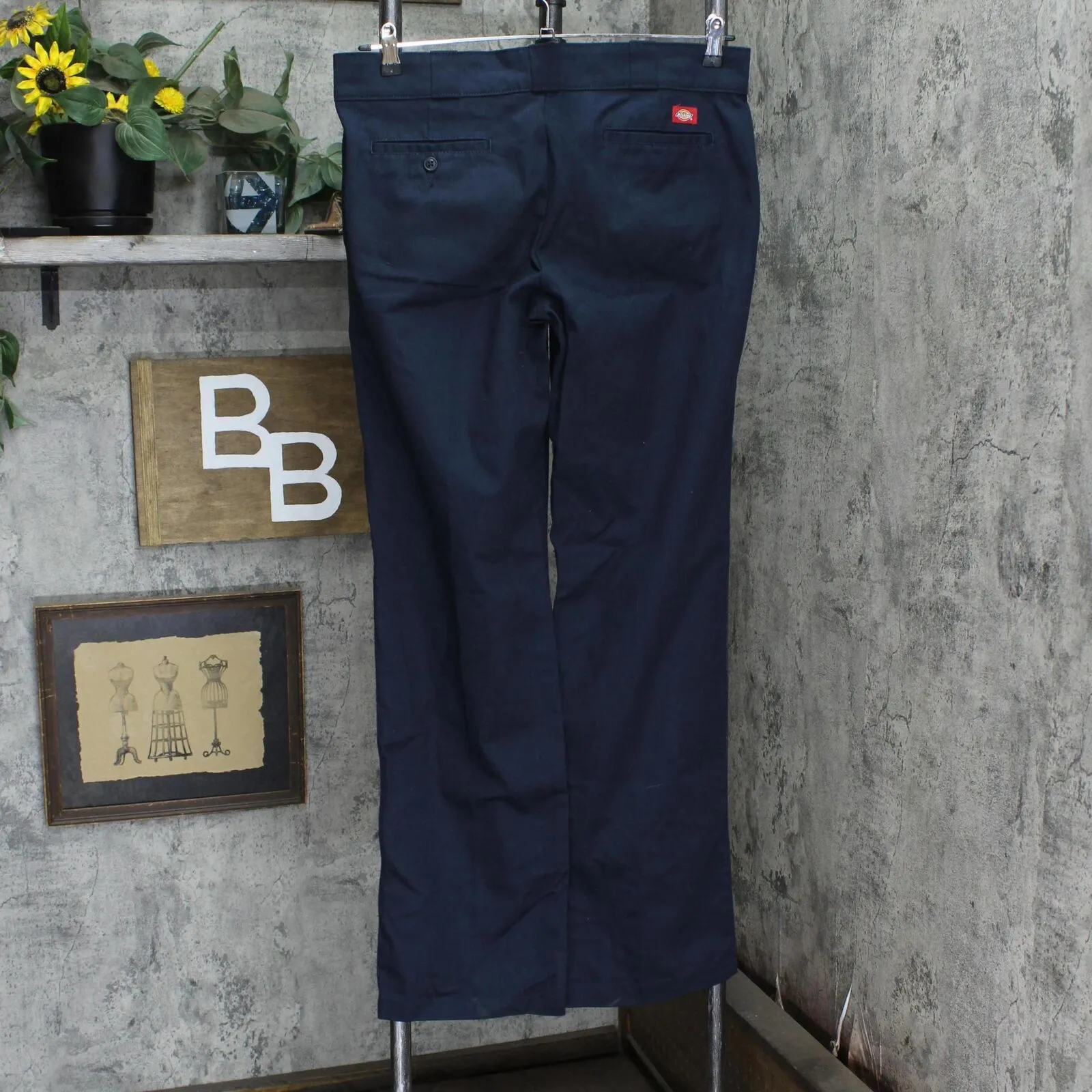 Dickies Women's Original 774 Work Pant FP774DN Dark Navy Blue 8 Tall