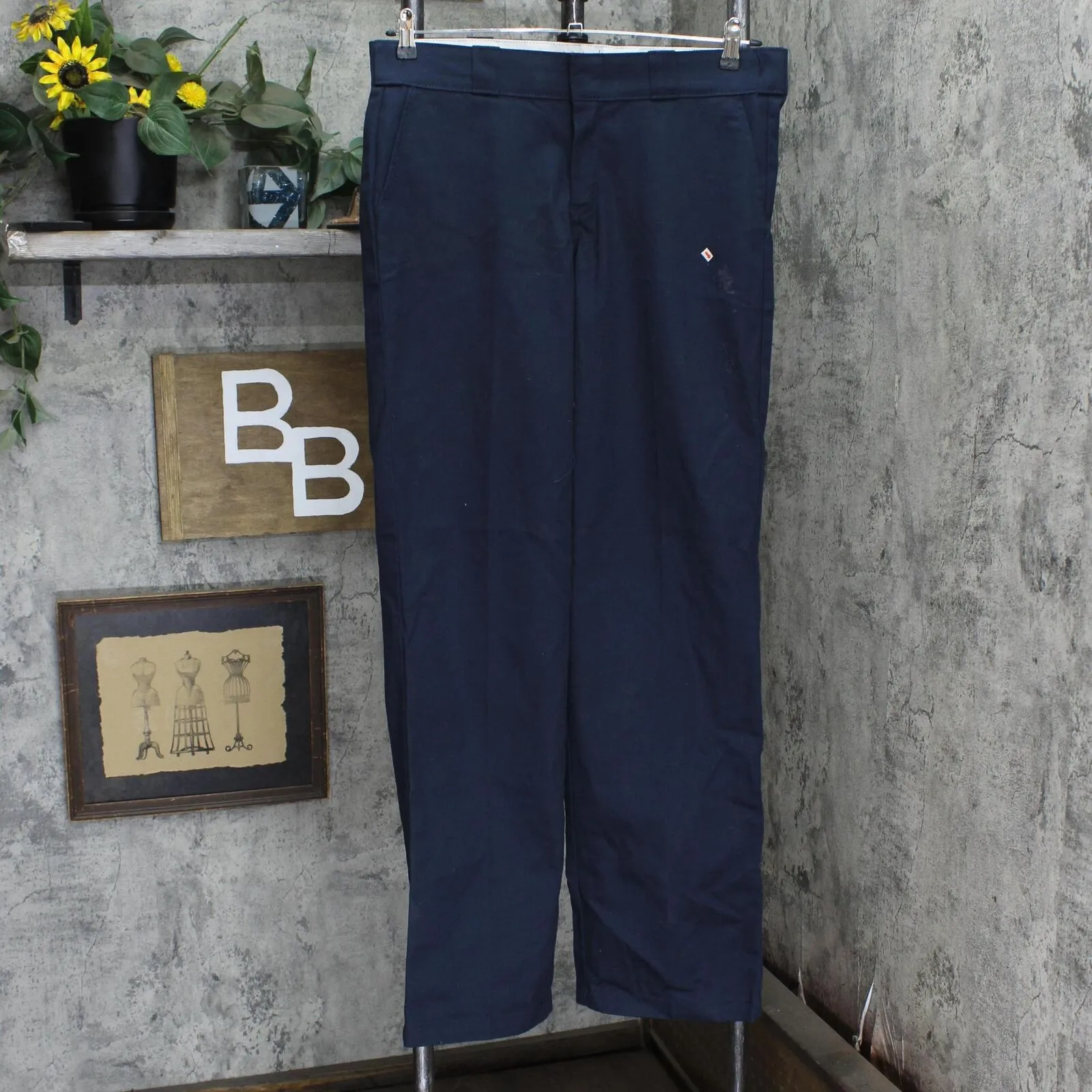 Dickies Women's Original 774 Work Pant FP774DN Dark Navy Blue 8 Tall
