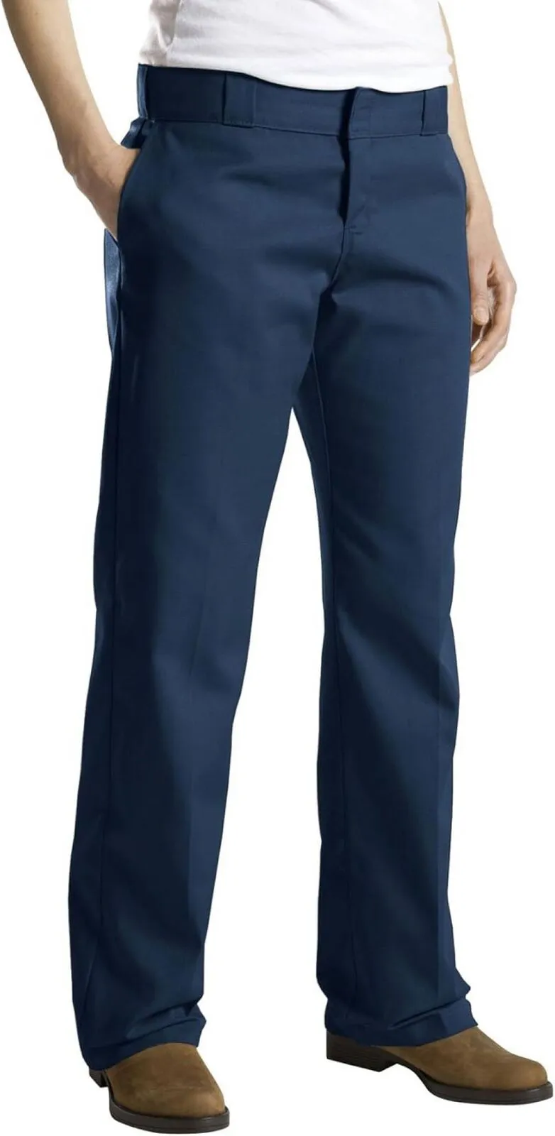 Dickies Women's Original 774 Work Pant FP774DN Dark Navy Blue 8 Tall