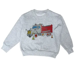 Dump Truck - Heavy Fleece sweatshirt grey