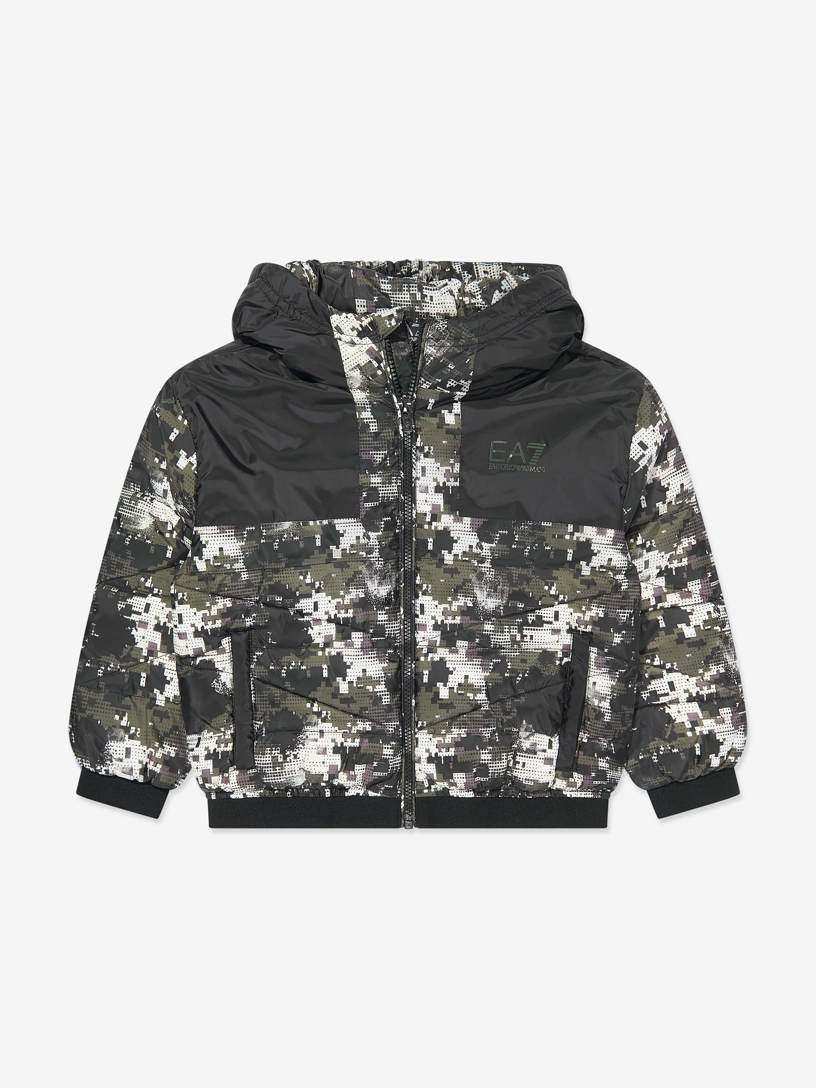 EA7 Emporio Armani Boys Puffer Jacket in Multicolour