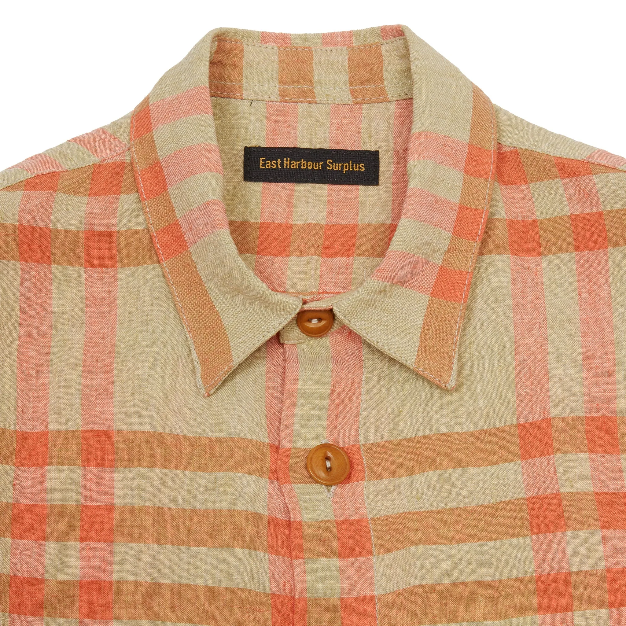 East Harbour Surplus Hadley Overshirt in Natural / Orange