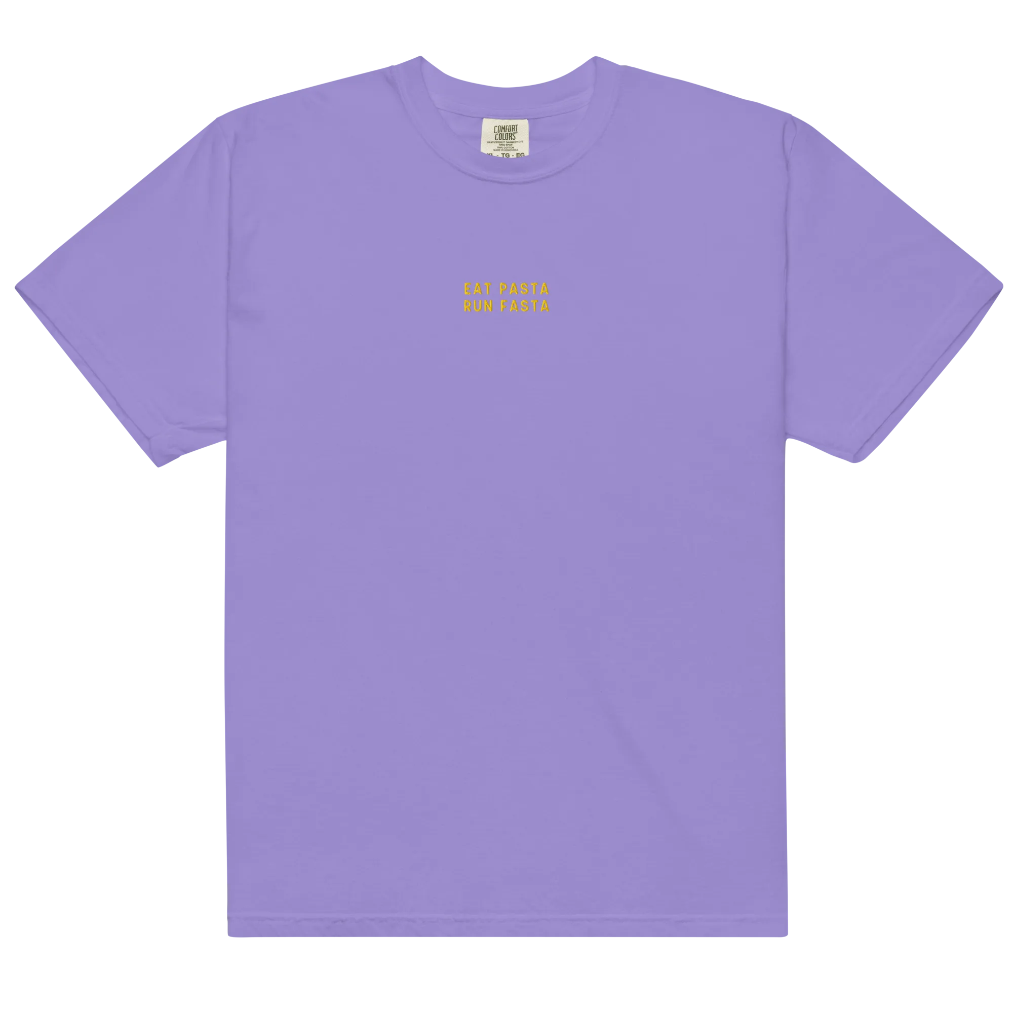 Eat Pasta Run Fasta Embroidered Premium T-Shirt