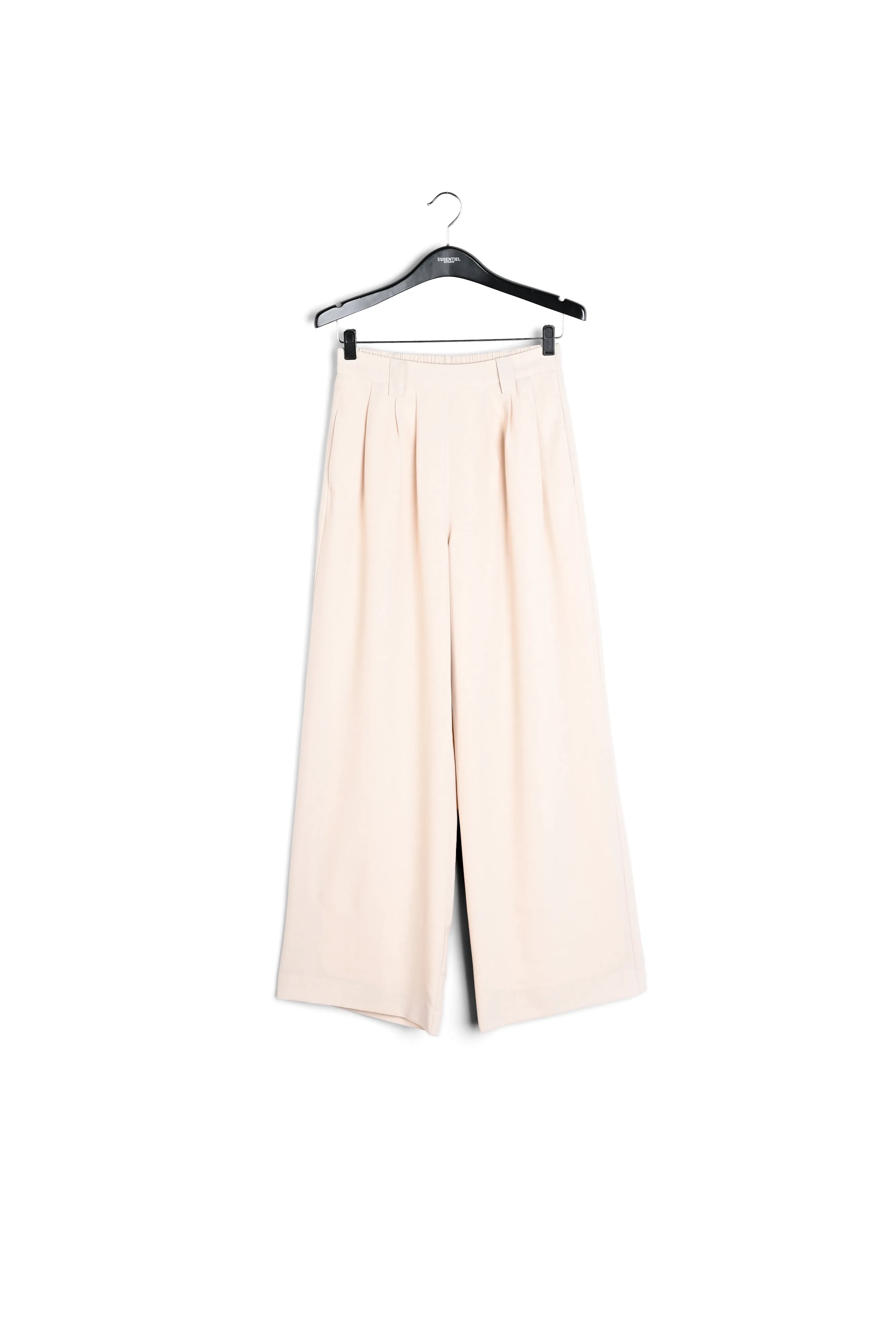 Ecru wide-leg pants
