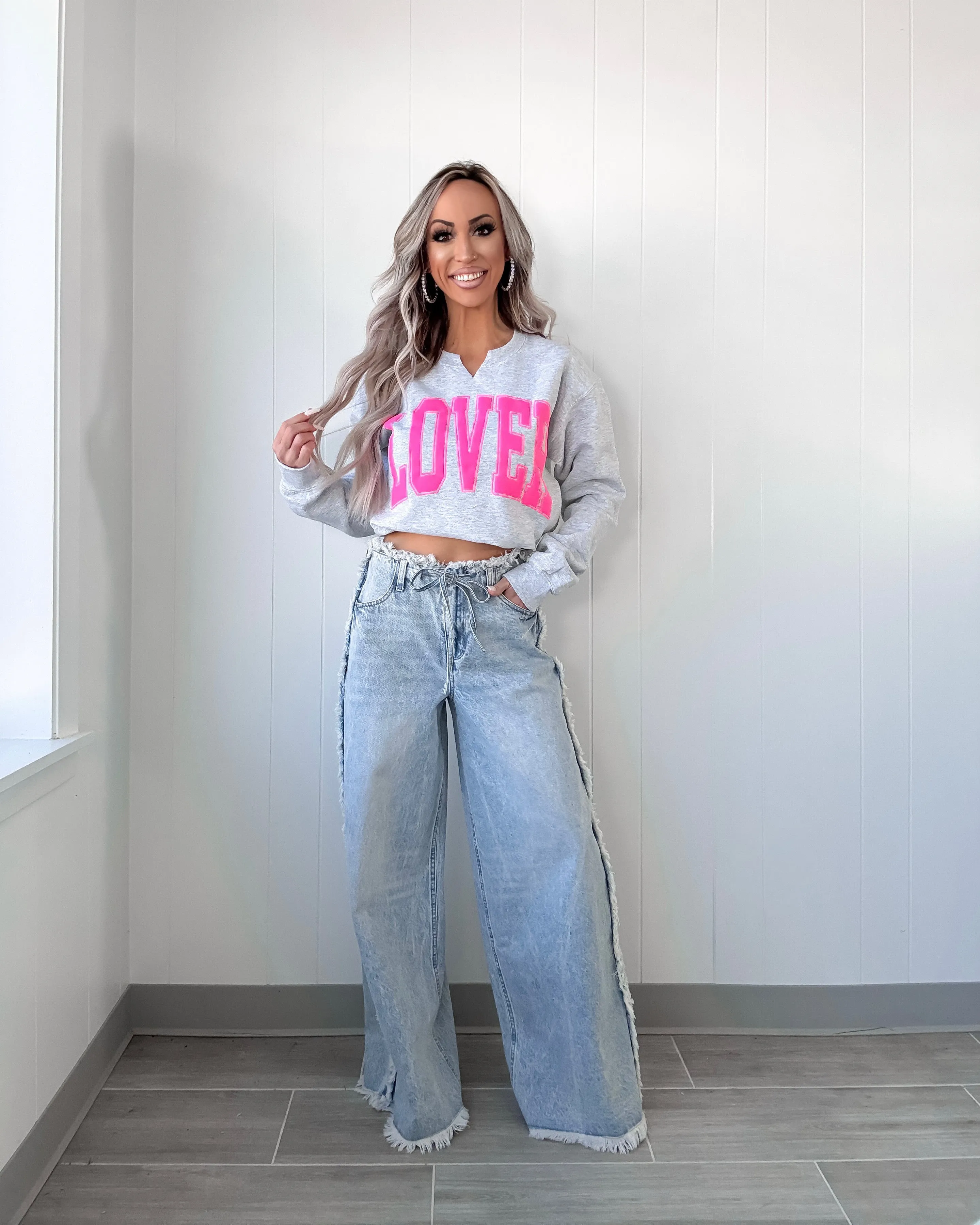 Edge Factor Wide Leg Denim Jeans