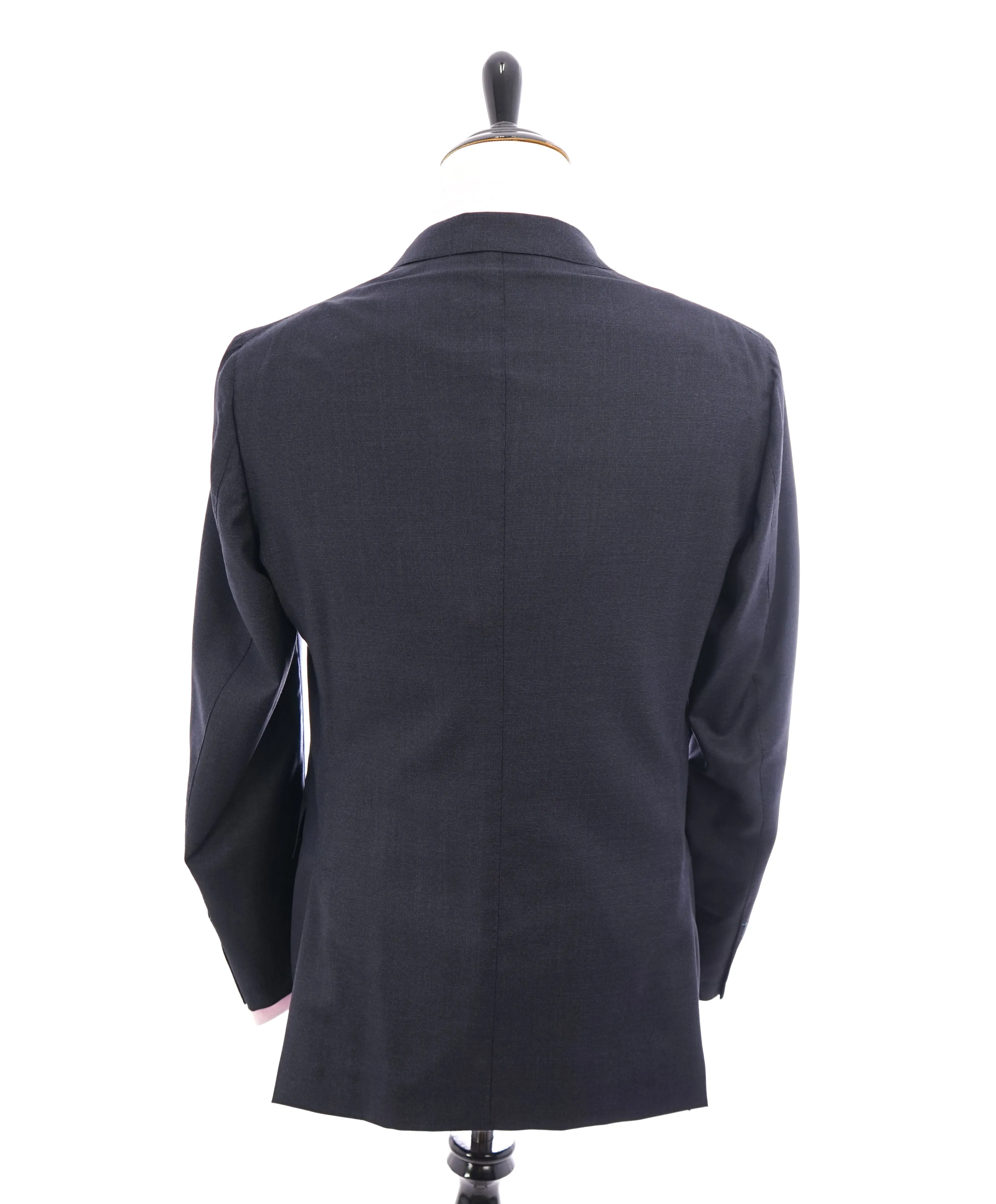 EIDOS - Blue Navy Pindot "TENERO" 2-3 Button Roll Lapel Wool Suit  - 44R