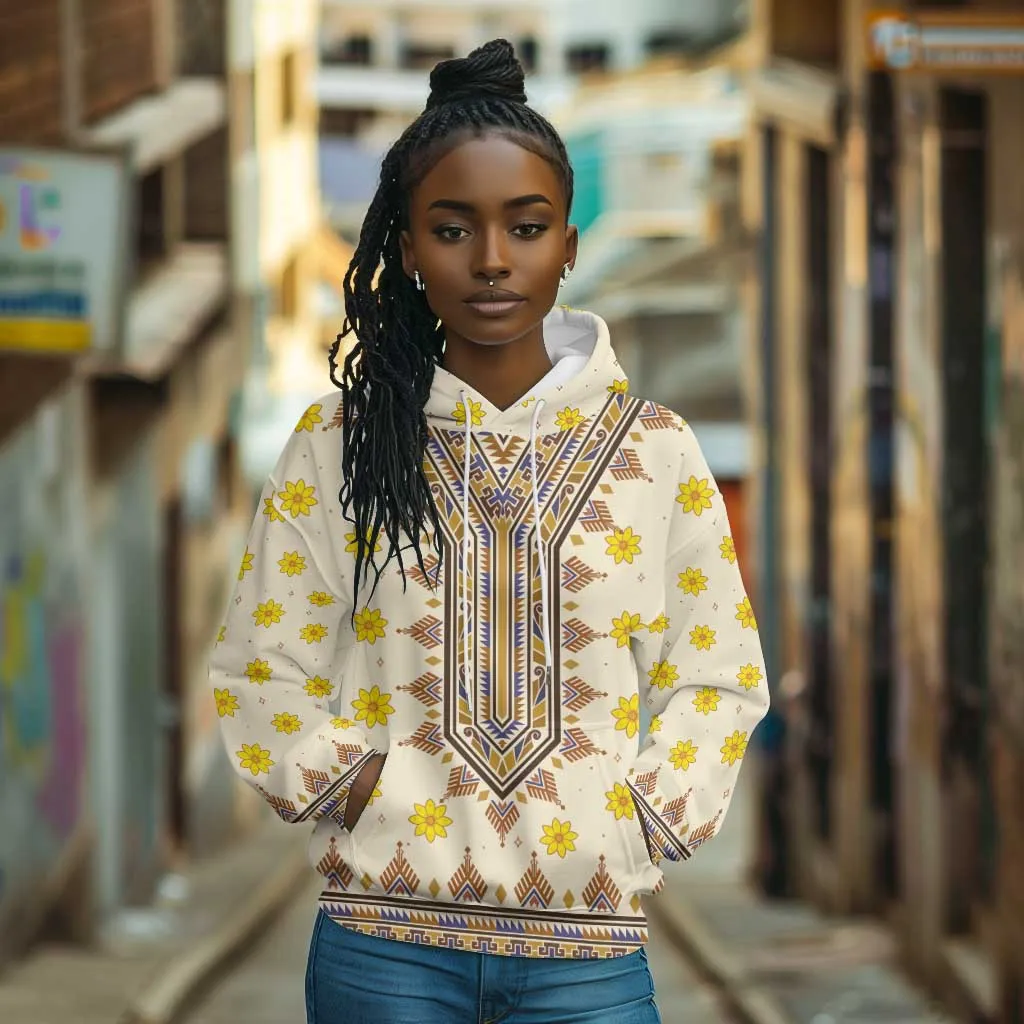 Enkutatash Dashiki Adey Abeba Pattern Hoodie LT01