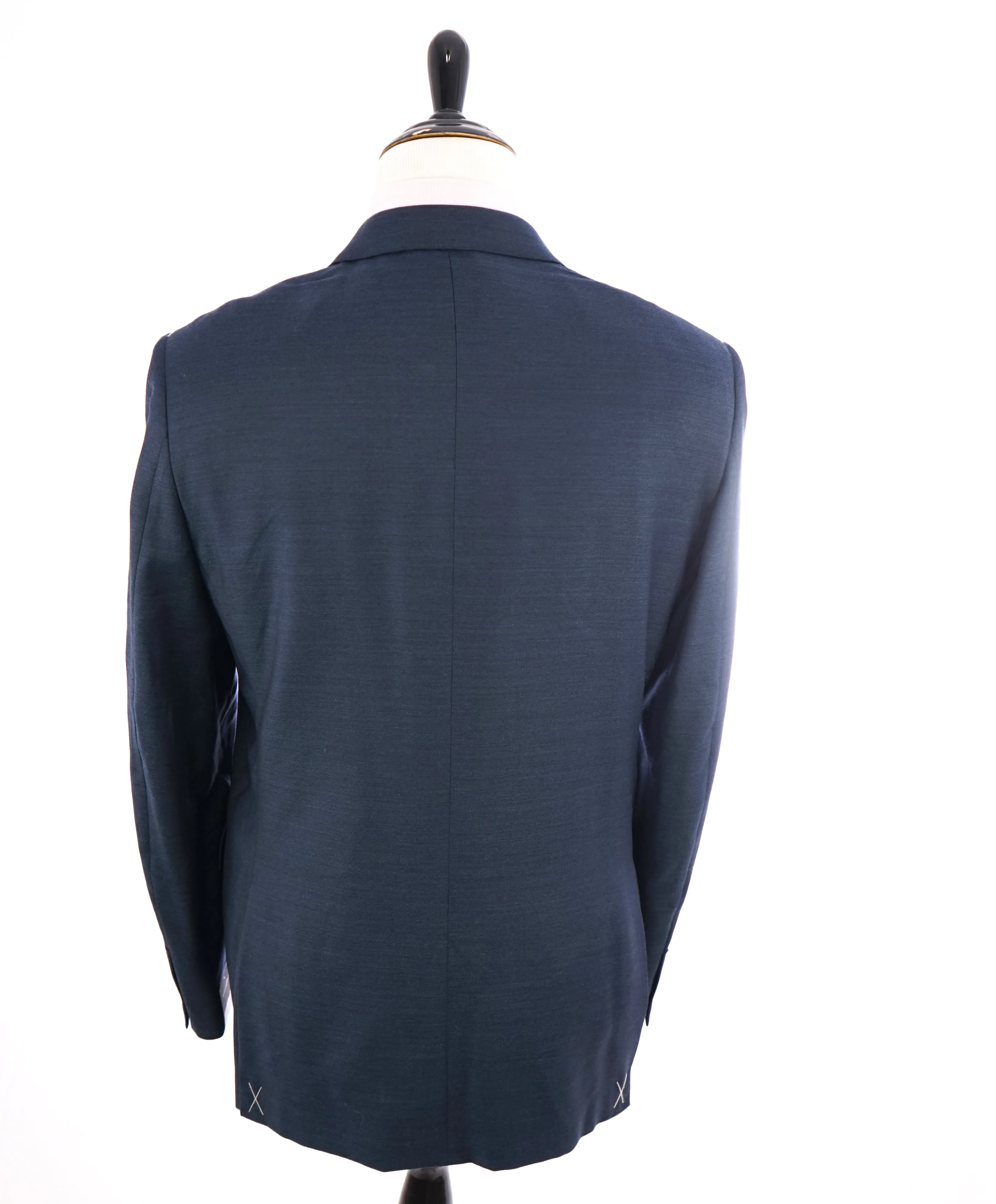 ERMENEGILDO ZEGNA -“ACHILLFARM" SILK Blend BLUE/GREEN Solid Suit - 44L