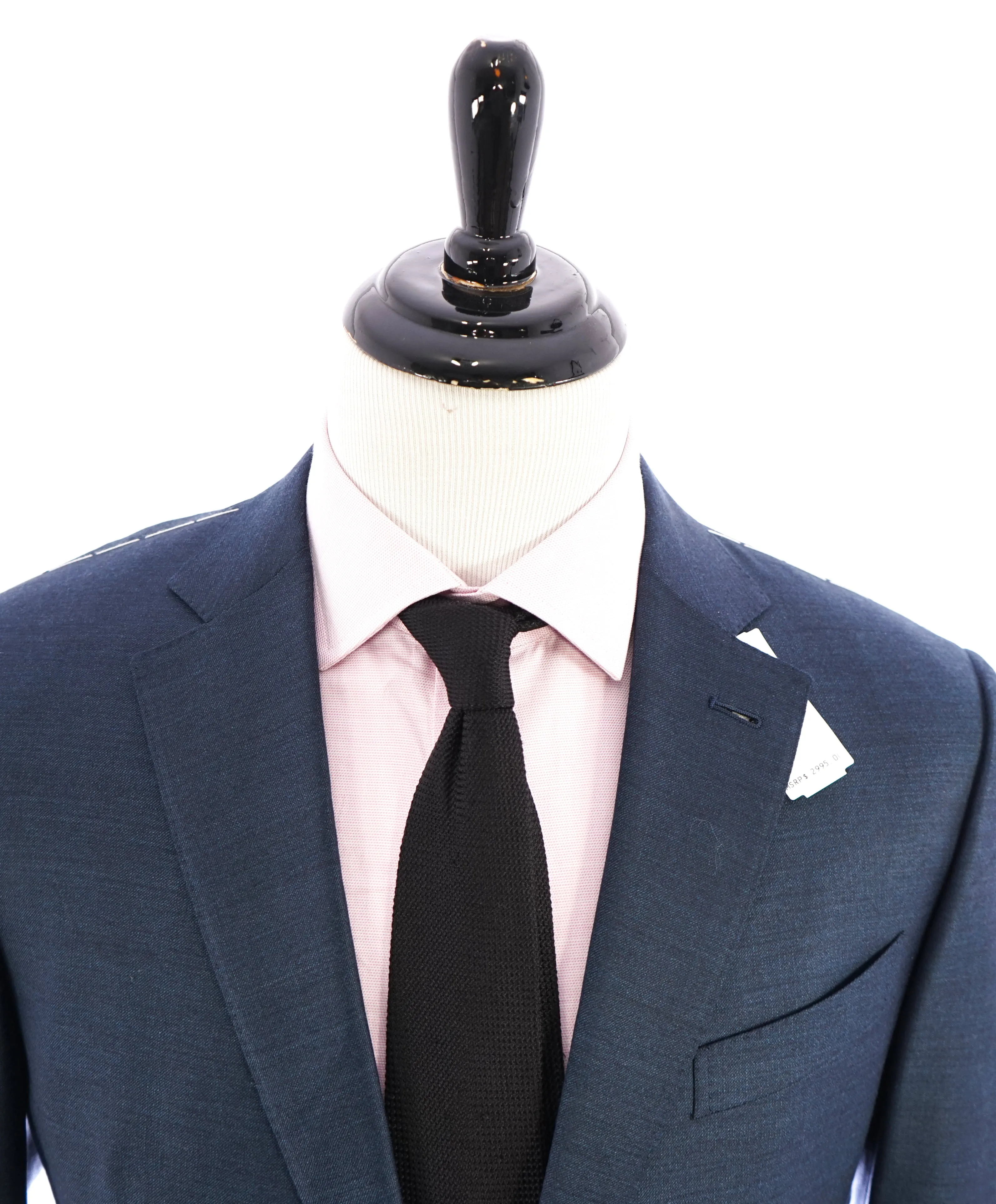 ERMENEGILDO ZEGNA -“ACHILLFARM" SILK Blend BLUE/GREEN Solid Suit - 44L