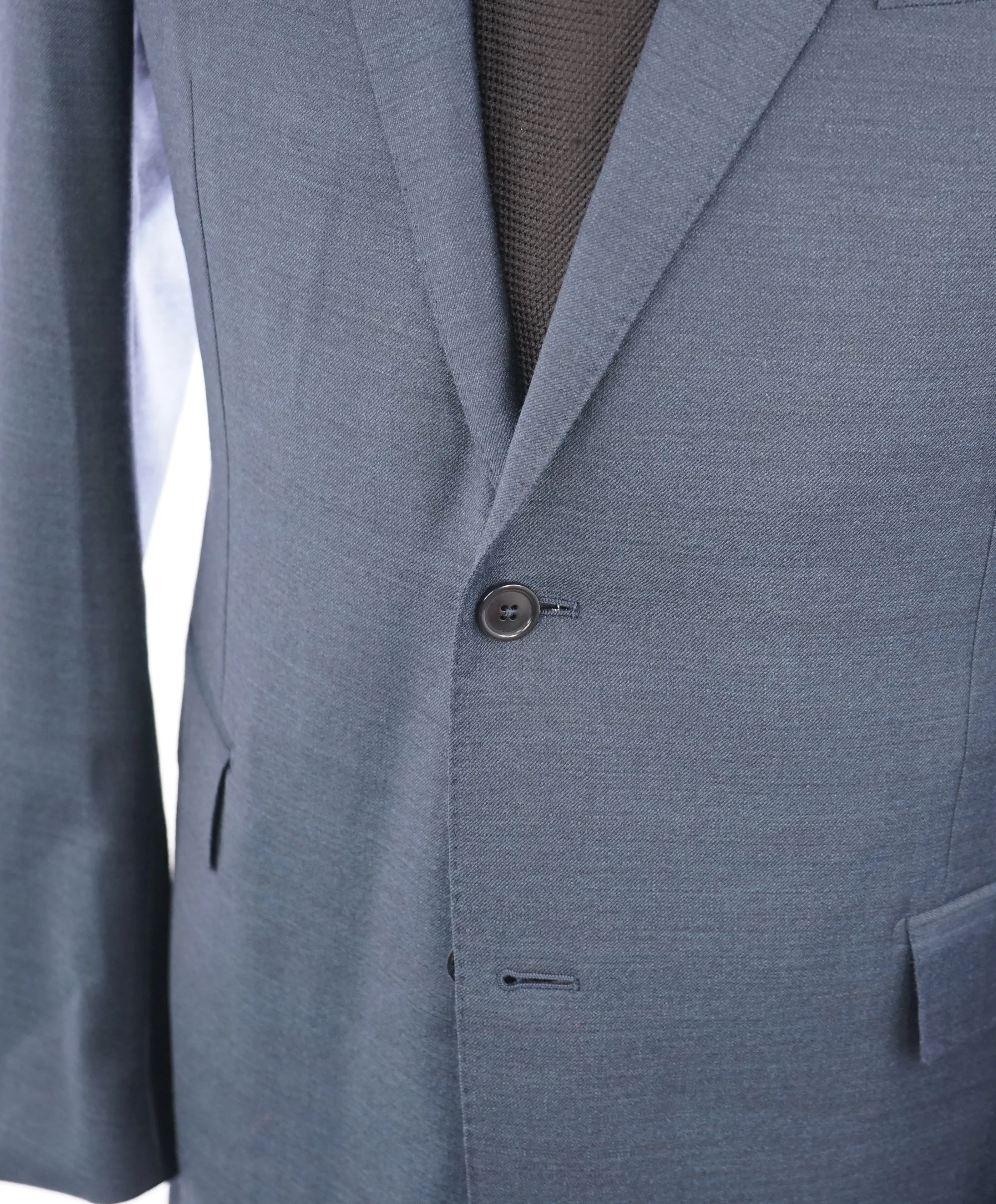 ERMENEGILDO ZEGNA -“ACHILLFARM" SILK Blend BLUE/GREEN Solid Suit - 44L