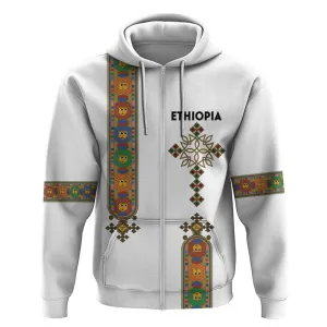 Ethiopia Saba Kemis Zip Hoodie Lion Of Judah LT15
