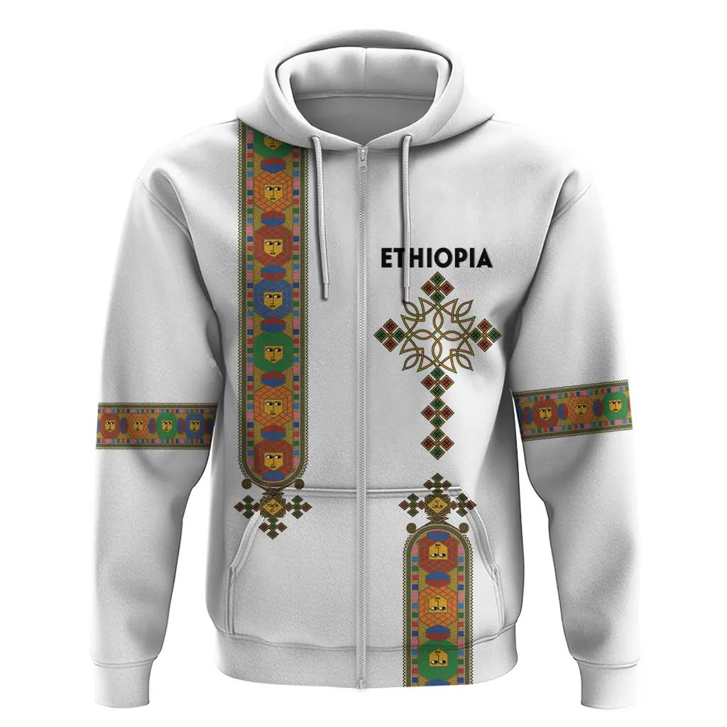 Ethiopia Saba Kemis Zip Hoodie Lion Of Judah LT15