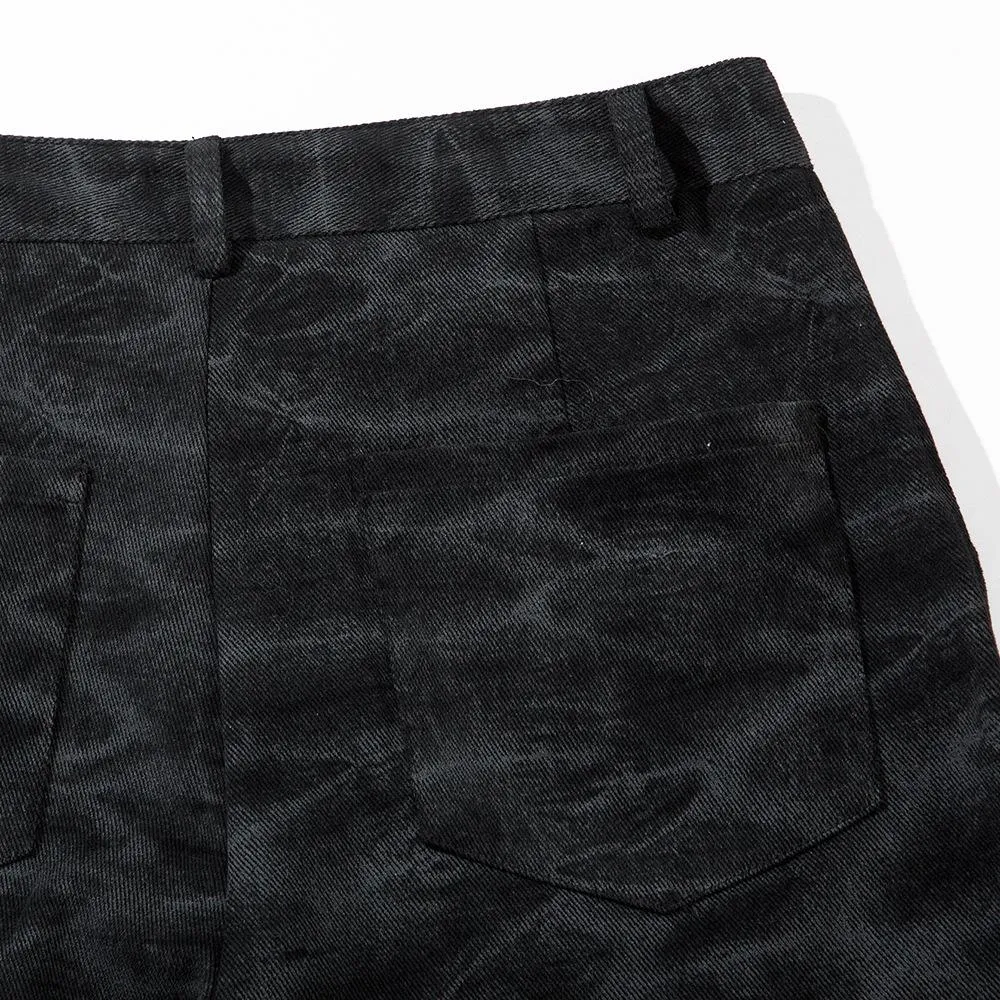 European And American Fashion Brand Tie-dye Camouflage Pants Men's Loose Straight Trousers Vibe Design Pleated Paratrooper Work Casual Pants