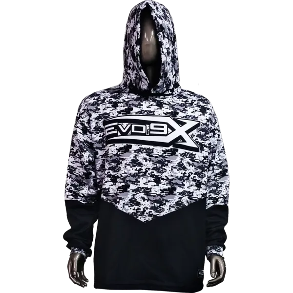 EVO CAMO Sublimated Hoodie - Black & White