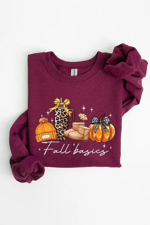 Fall Basics Graphic Fleece Sweatshirts