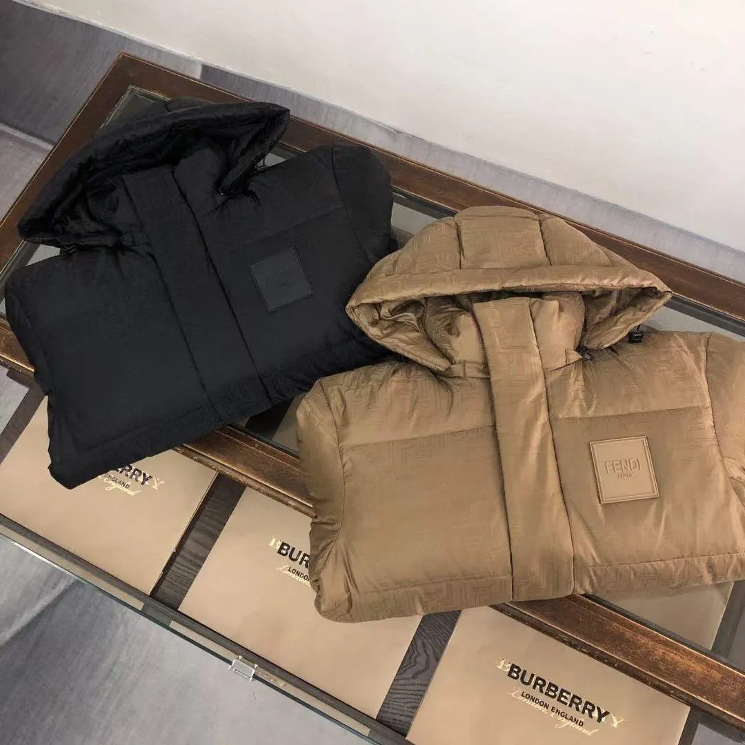 FENDI Logo-Patched Hooded Puffer Jacket