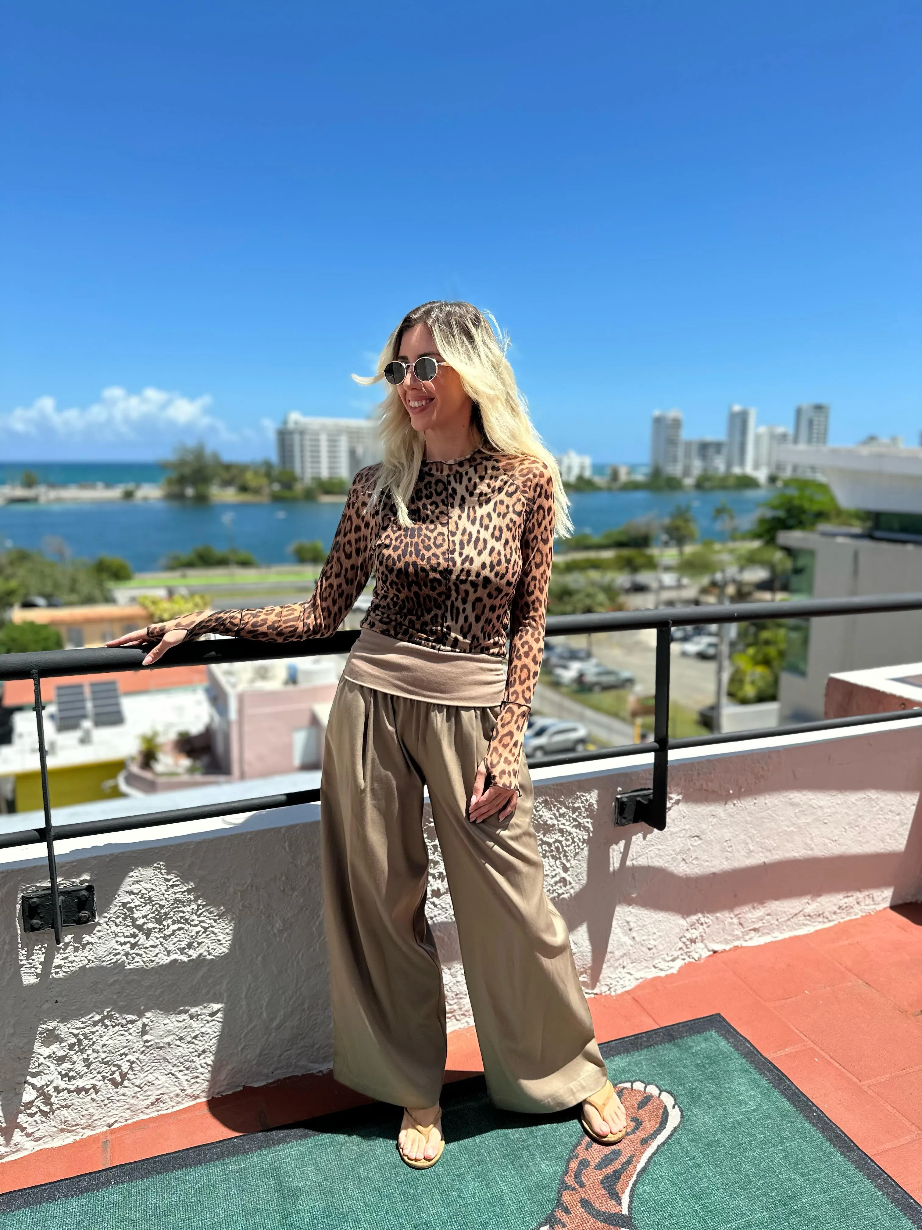 Fold Over Wide Leg Pant