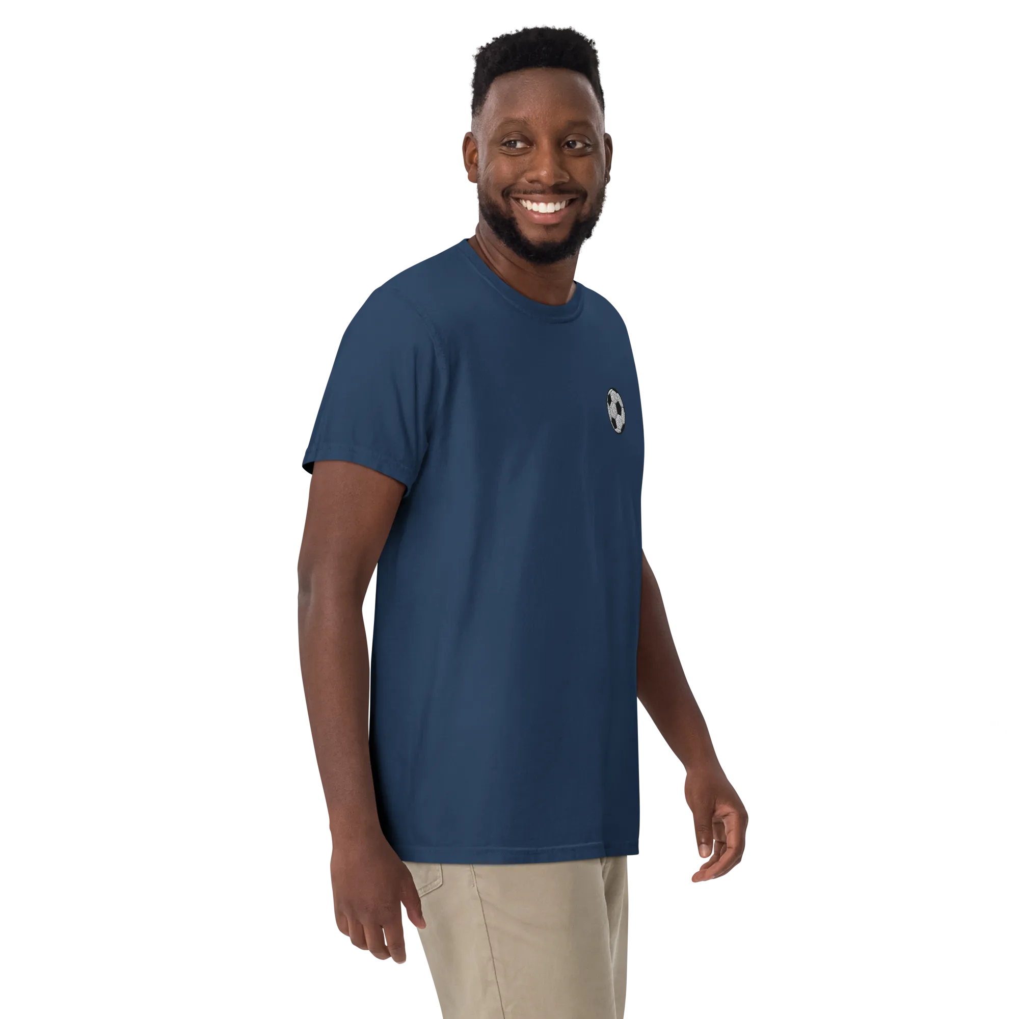 Football Embroidered Premium T-Shirt