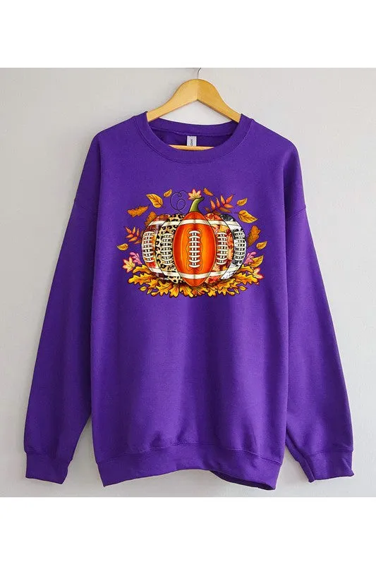 Football Pumpkin Sweater Unisex FLEECE SWEATSHIRT