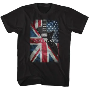 Foreigner Flags and Guitar T-Shirt