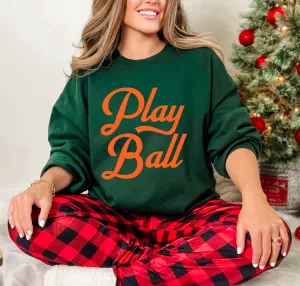 Forest Play Ball Unisex Baseball Sweatshirt/ Baseball Mom Sweatshirt