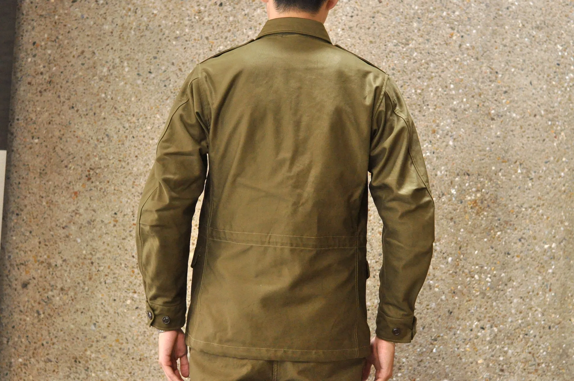 Freewheelers "M-1951" Military Back Satin Field Jacket (Olive)