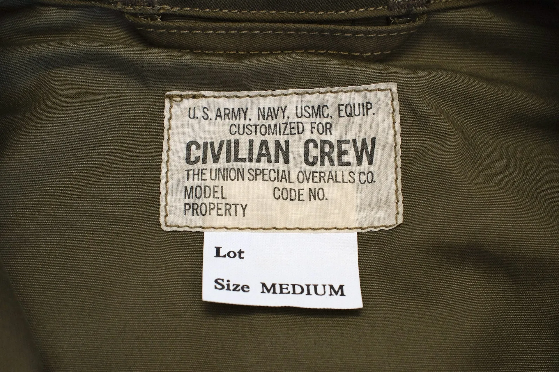 Freewheelers "M-1951" Military Back Satin Field Jacket (Olive)