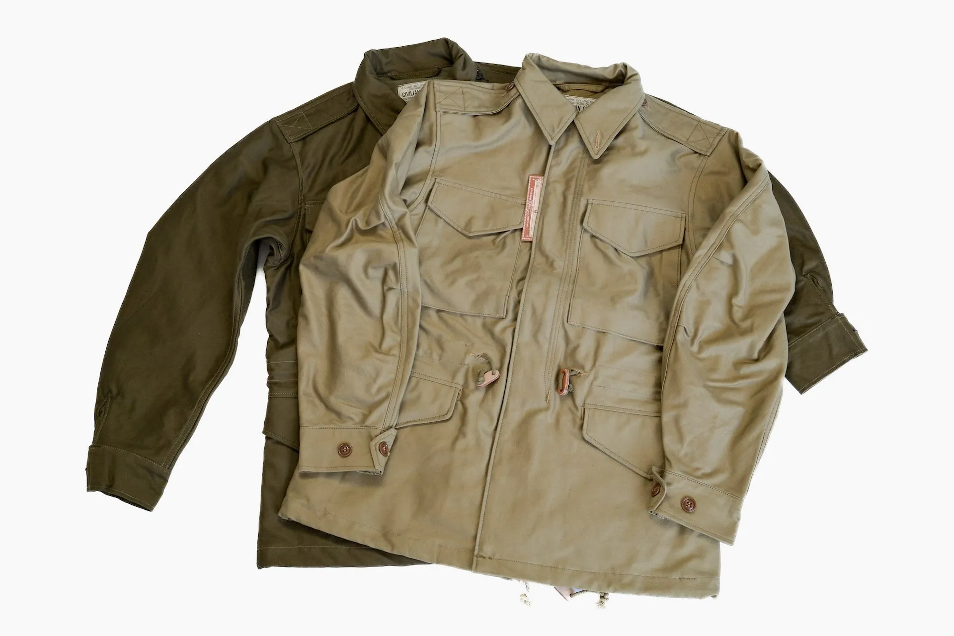 Freewheelers "M-1951" Military Back Satin Field Jacket (Olive)