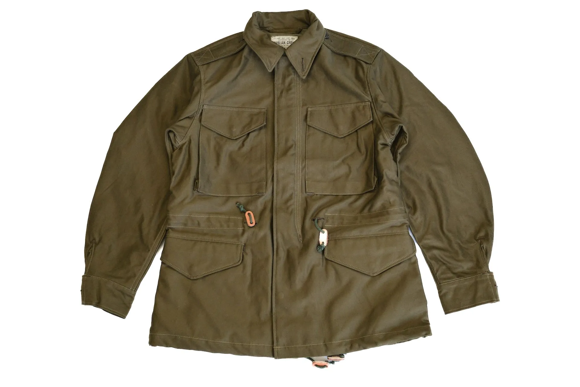 Freewheelers "M-1951" Military Back Satin Field Jacket (Olive)