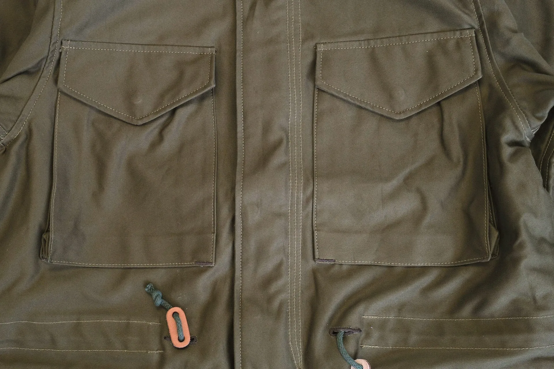 Freewheelers "M-1951" Military Back Satin Field Jacket (Olive)