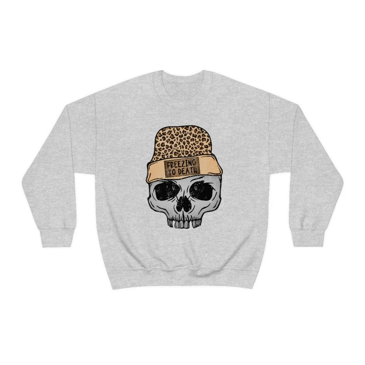 Freezing To Death Skull  Unisex Crewneck Sweatshirt